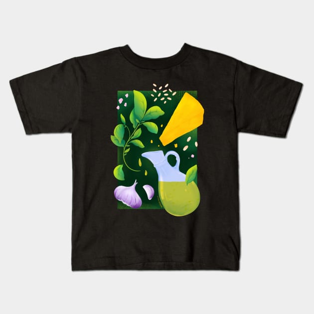 Pesto Kids T-Shirt by floracasti